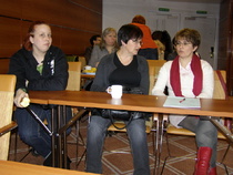 GJK:n Edustajakokous 4.4.2009 Viking XPRS laivalla
Edessä Mikkelin edustajat Hanna, Paula ja Margarita